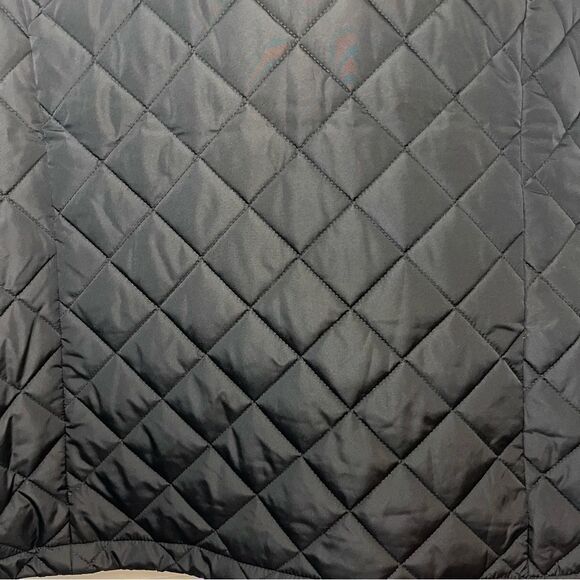 Lands End Quilted Zip Front Vest In Black Size Large NWT - Picture 7 of 9
